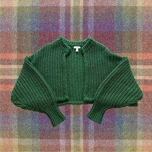 Green Chunky Cardigan